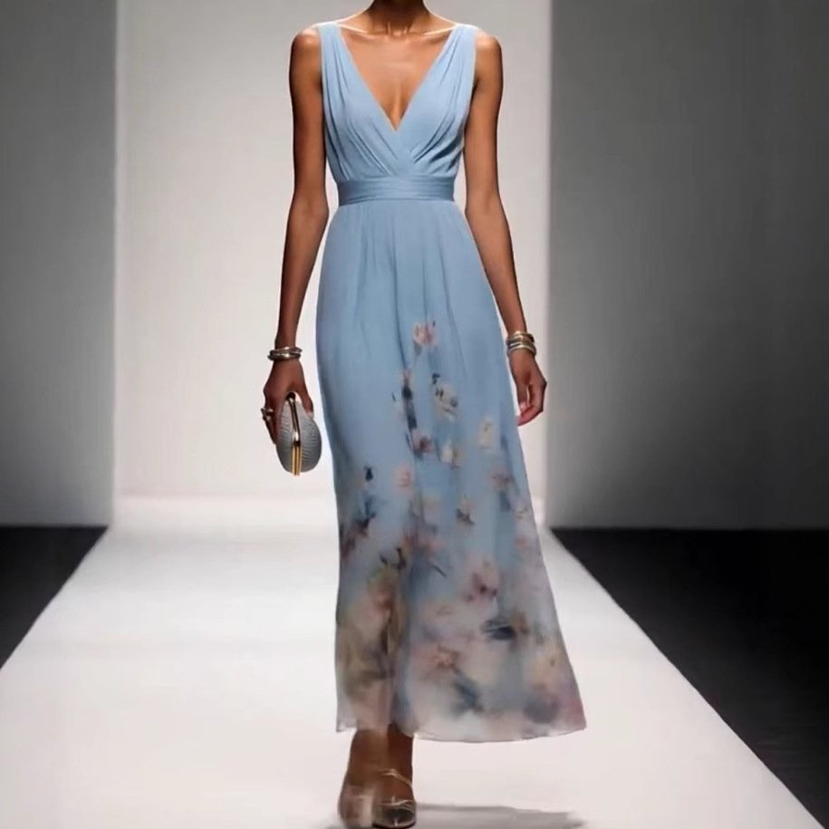 Evening Gown Elegant V-neck Cross-border Dress - Image 4