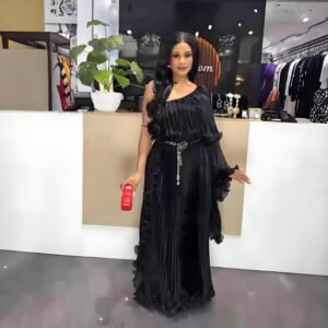 Fashionable One-shoulder Elegant Evening Dress